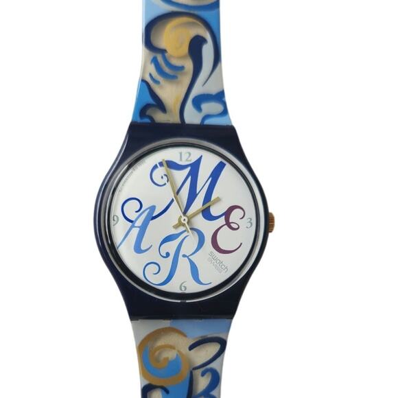 Vintage Swatch watch "Algrave" GN128 new in box with battery and paperwork - Picture 1 of 7